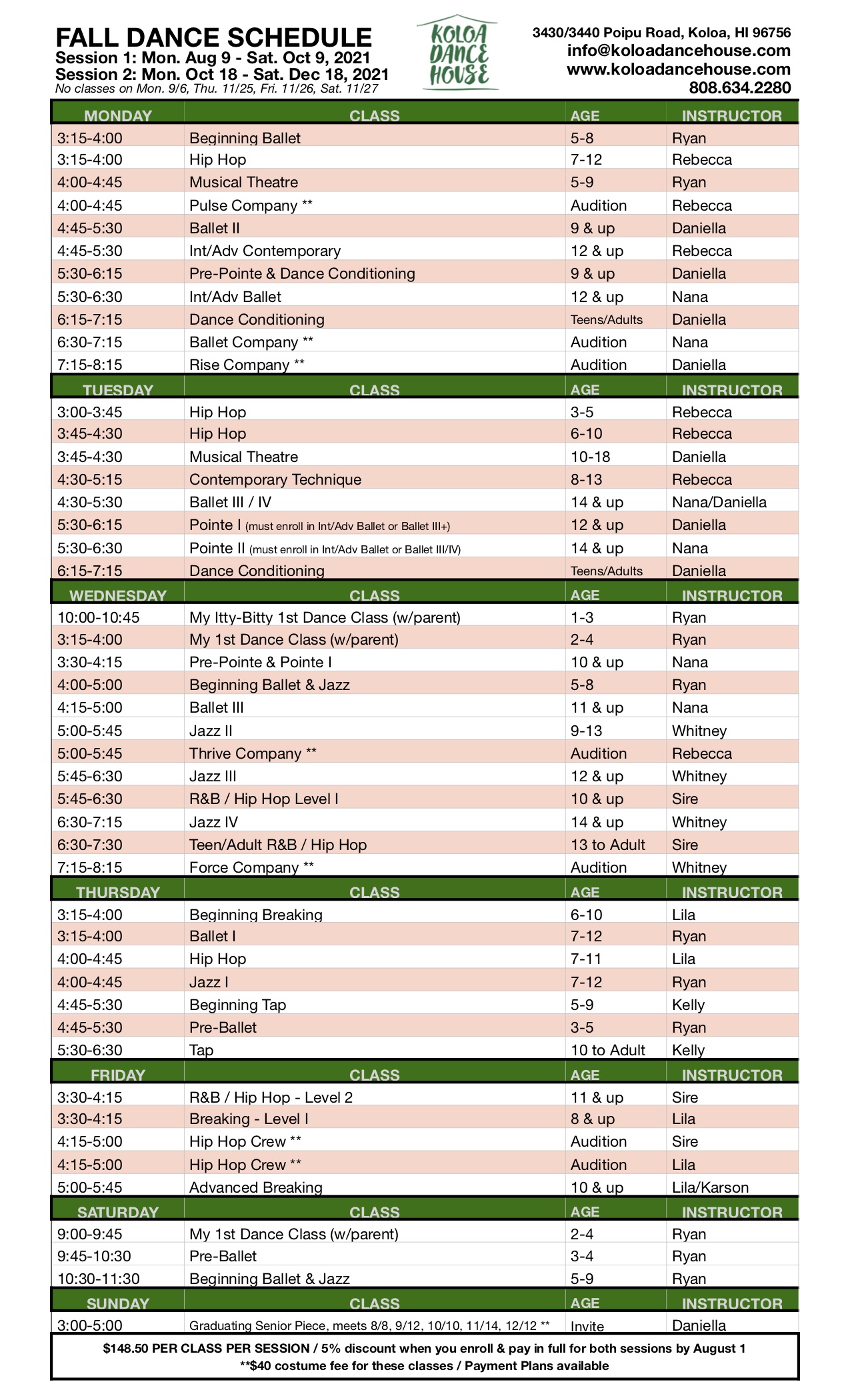 Koloa Dance House Dance Class Koloa, Hawaii